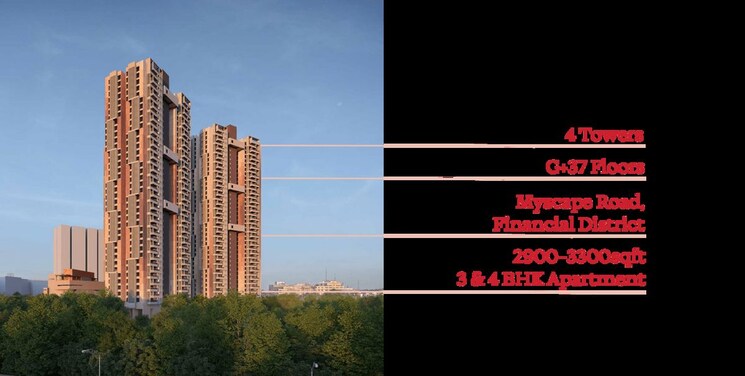 Exterior View, myscape-songs-of-the-sun 3 Bedroom 2880 Sq.Ft. Apartment In Financial District Hyderabad 9870820