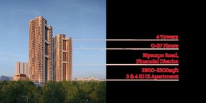 3 BHK Apartment – Exterior View View at Myscape Songs Of The Sun, Financial District - for Sale