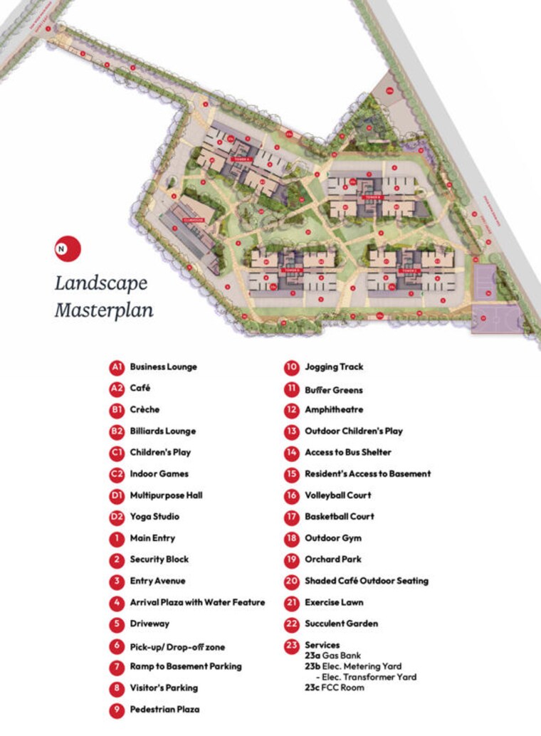 Master Plan, myscape-songs-of-the-sun 3 Bedroom 2915 Sq.Ft. Apartment In Financial District Hyderabad 9870827