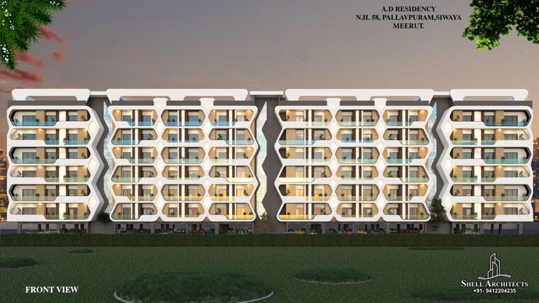 Exterior View, modipuram 2.5 Bedroom 1087 Sq.Ft. Apartment In Modipuram Meerut 9870946