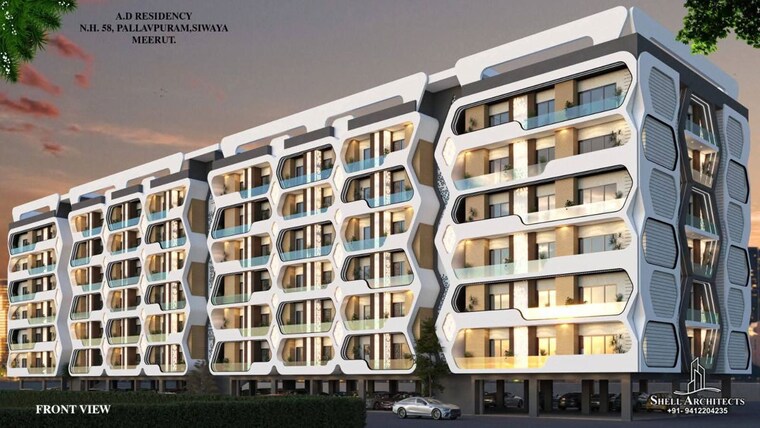 Exterior View, modipuram 2.5 Bedroom 1087 Sq.Ft. Apartment In Modipuram Meerut 9870946