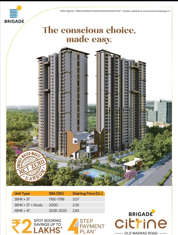 4 BHK + Extra Room Apartment For Sale in Hoskote