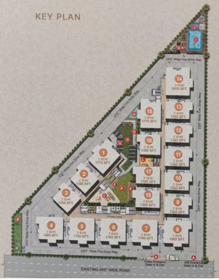 Master Plan, ameenpur 2 Bedroom 1300 Sq.Ft. Apartment In Ameenpur Hyderabad 9871057
