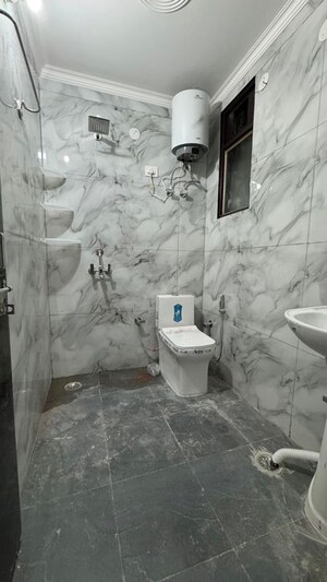 Bathroom in 1 BHK Builder Floor at Chattarpur – for Rent