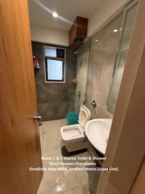Bathroom in 2 BHK Apartment at Pearl Heaven, Vikhroli East – for Rent