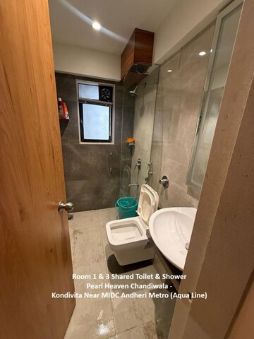 Bathroom in 2 BHK Apartment at Pearl Heaven, Vikhroli East – for Rent