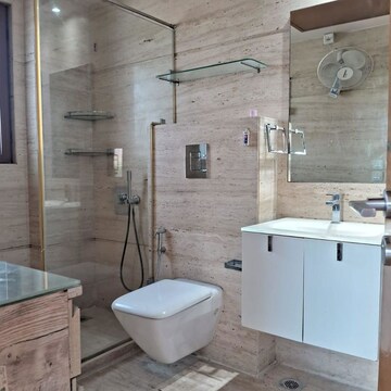 Bathroom in 4 BHK Builder Floor at Panchsheel Park – for Rent