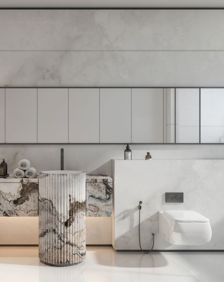 Bathroom, elan-the-statement 4 Bedroom 4340 Sq.Ft. Apartment In Sector 49 Gurgaon 9871407