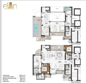 Floor Plan in 4 BHK Apartment at Elan The Statement, Sector 49 – for Sale