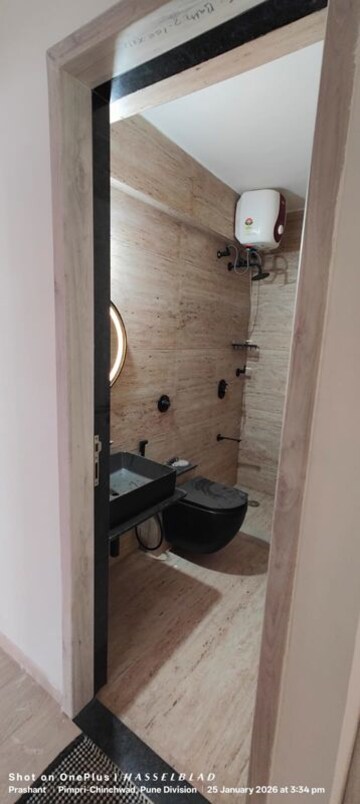 Bathroom in 2 BHK Apartment at Wonder Bharati Vihar, Katraj – for Rent