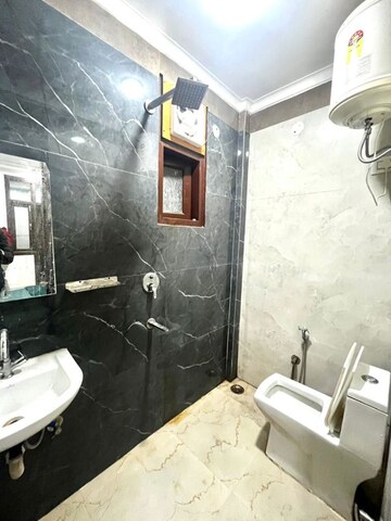Bathroom in 1 RK Builder Floor at Saket – for Rent