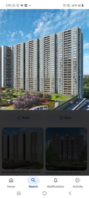 3 BHK Apartment For Rent in Godrej Woods, Sector 43