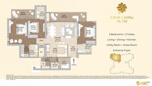 Floor Plan in 3.5 BHK Apartment at Signature Global Cloverdale, Sector 71 – for Sale