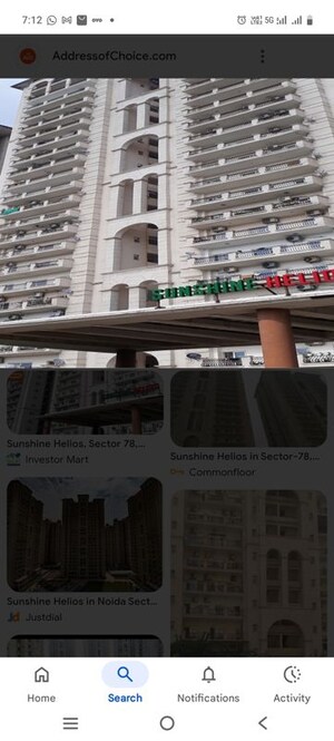 3 BHK Apartment – Exterior View View at Sunshine Helios, Sector 78 - for Sale