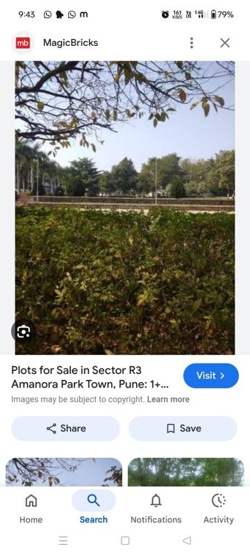 Plot Area in  Plot at Amanora Park Town, Hadapsar – for Sale
