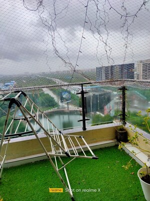 Balcony in 3 BHK Apartment at Goodwill Paradise, Kharghar – for Rent