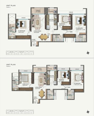 Floor Plan in 2 BHK Apartment at Ellora Emerald, Kharghar Sector 37 – for Sale