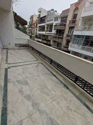 Balcony in 2.5 BHK Builder Floor at Greater Kailash I – for Rent