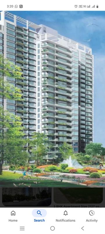 3 BHK + Pooja Room,Servant Room,Study Room 2255 Sq.Ft. Apartment in 3C Lotus Boulevard Espacia