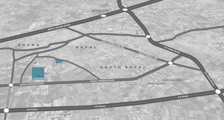 Map Location, ghuma 3 Bedroom 1700 Sq.Ft. Apartment In Ghuma Ahmedabad 9875903