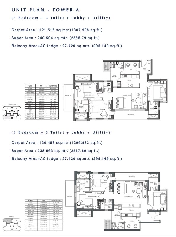 3.5 BHK + Pooja Room,Servant Room Apartment For Sale in Emaar Digi Homes