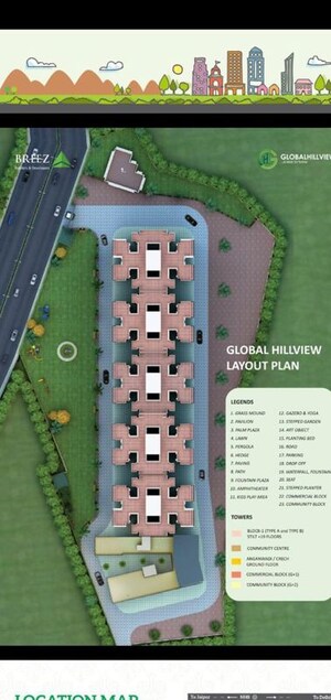 Master Plan in 2 BHK Apartment at Breez Global Hill View, Sohna Sector 11 – for Sale