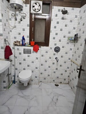 Bathroom in 3 BHK Builder Floor at Ansal Sushant Apartments, Sushant Lok I – for Sale