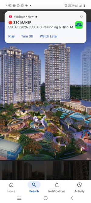Swimming Pool in 3 BHK Apartment at Sunworld Arista, Sector 168 – for Sale