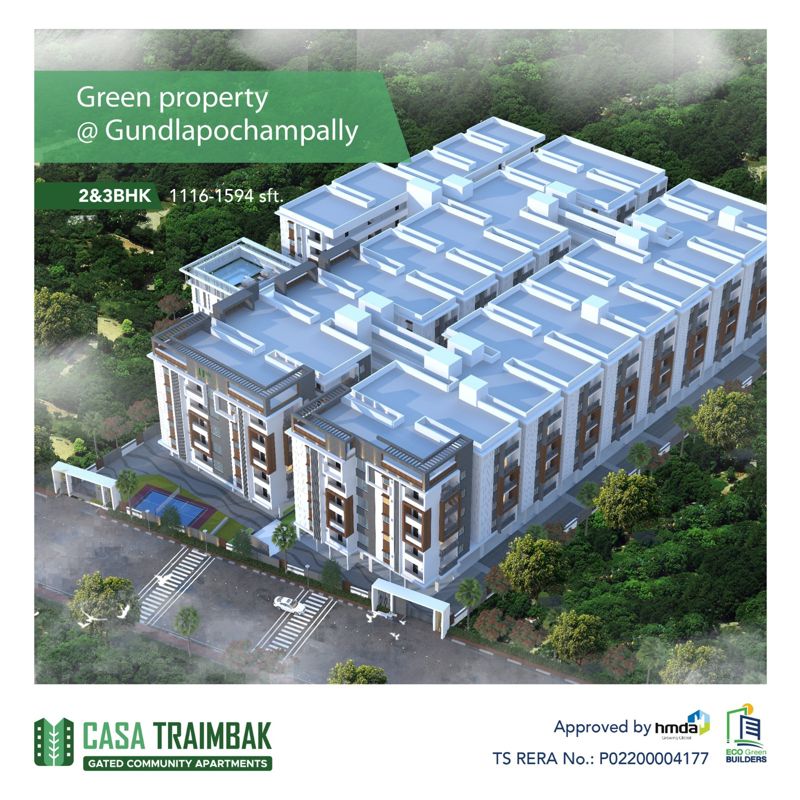 2 BHK + Pooja Room,Study Room 1116 Sq.Ft. Apartment in Eco Casa Traimbak