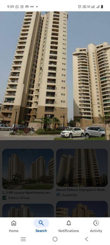 3 BHK + Pooja Room,Servant Room,Study Room Apartment For Rent in Eldeco Olympia