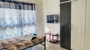 Living Room in 2.5 BHK Apartment at Bhartiya Nikoo Homes, Thanisandra Main Road – for Rent