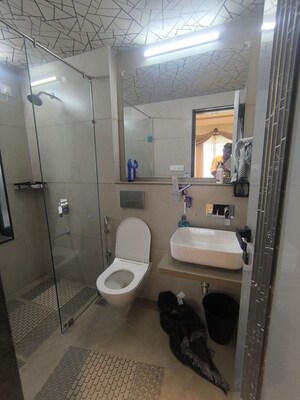 Bathroom in 3 BHK Apartment at Roodraksh Golf Walk, Chembur – for Rent