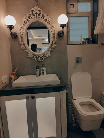 Bathroom in 2 BHK Apartment at Goyal Green Woods, Andheri East – for Rent