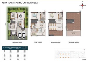 Floor Plan in 4 BHK Villa at Casagrand Handford, Mamidpally – for Sale
