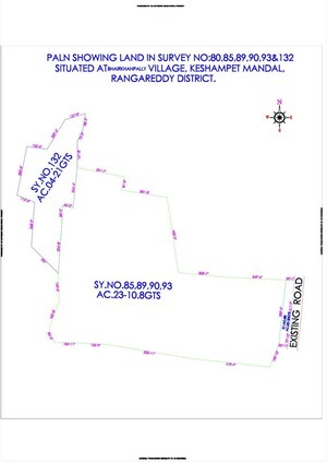  Land – Map Location View at Bhairkhanpally - for Sale