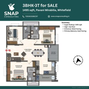 Floor Plan in  Apartment at Kr Puram – for Sale