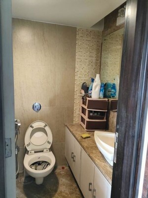 Bathroom in 3 BHK Apartment at Lake Home, Powai – for Rent