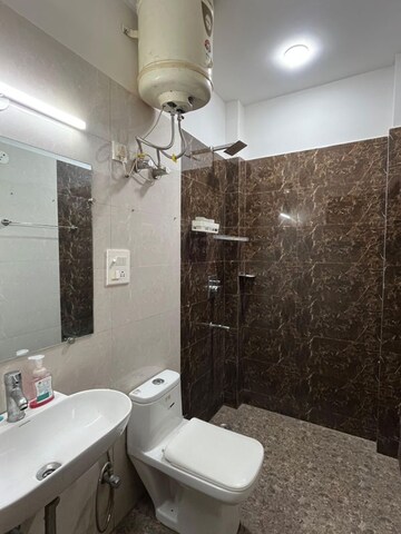 Bathroom in 1 RK Builder Floor at Vipul Square, Sushant Lok I – for Rent