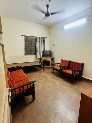 Living Room in 1 BHK Apartment at Shriram Nagar CHS, Aundh – for Rent