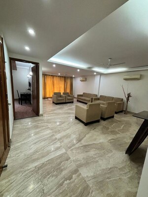 Living Room in 6+ BHK Builder Floor at Safdarjung Enclave – for Rent