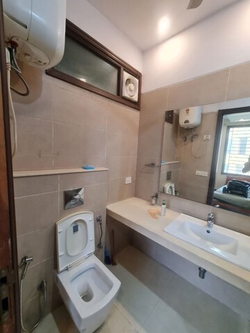 Bathroom in 3 BHK Builder Floor at Nehru Enclave – for Rent