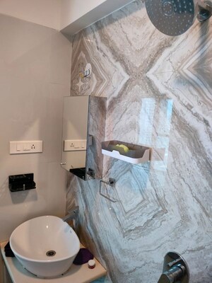 Bathroom in 2 BHK Apartment at Chandak Cornerstone, Worli – for Rent