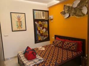 Bedroom in 2 BHK Builder Floor at Srishti Greenfield Homes, Green Fields Colony – for Rent