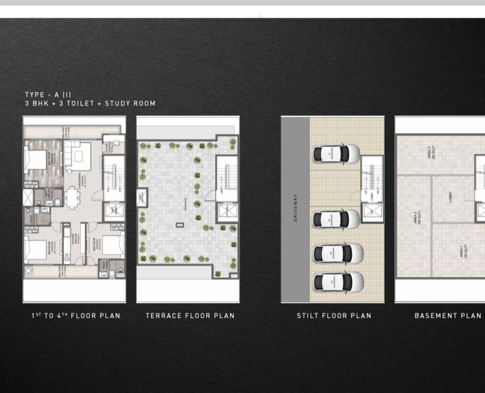 3 BHK + Extra Room 1496 Sq.Ft. Builder Floor in Signature Global City 93