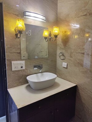 Bathroom in 3.5 BHK Builder Floor at Kalkaji – for Rent