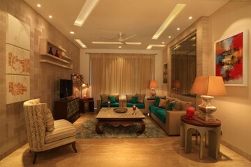 Living Room in 3 BHK Apartment at Ambience Creacions, Sector 22 – for Rent