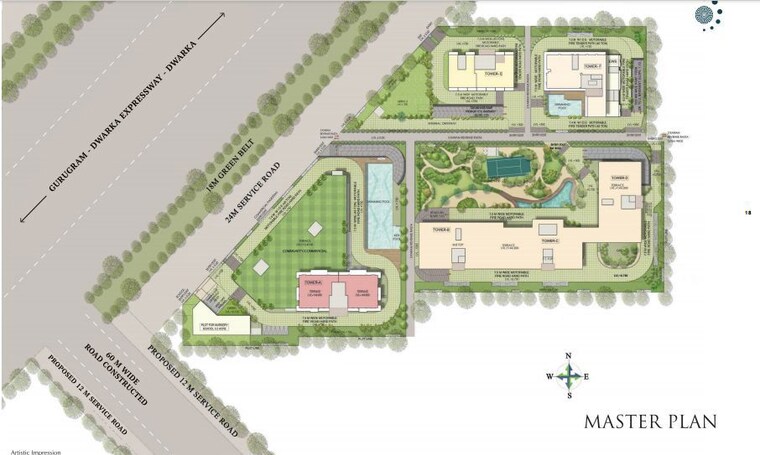 Master Plan, delphine-central-park-estates 3 Bedroom 4242 Sq.Ft. Apartment In Sector 104 Gurgaon 9899684