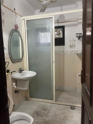 Bathroom in 2 BHK Builder Floor at Lajpat Nagar – for Rent