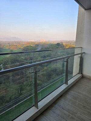Balcony in 4 BHK Apartment at Oberoi Realty Prisma, Andheri East – for Rent