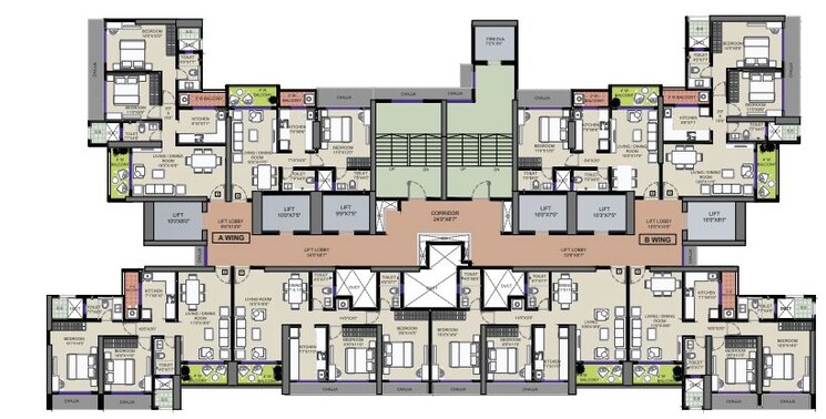 Floor Plan, mathuresh-monopoli 2 Bedroom 756 Sq.Ft. Apartment In Dadar East Mumbai 9902465